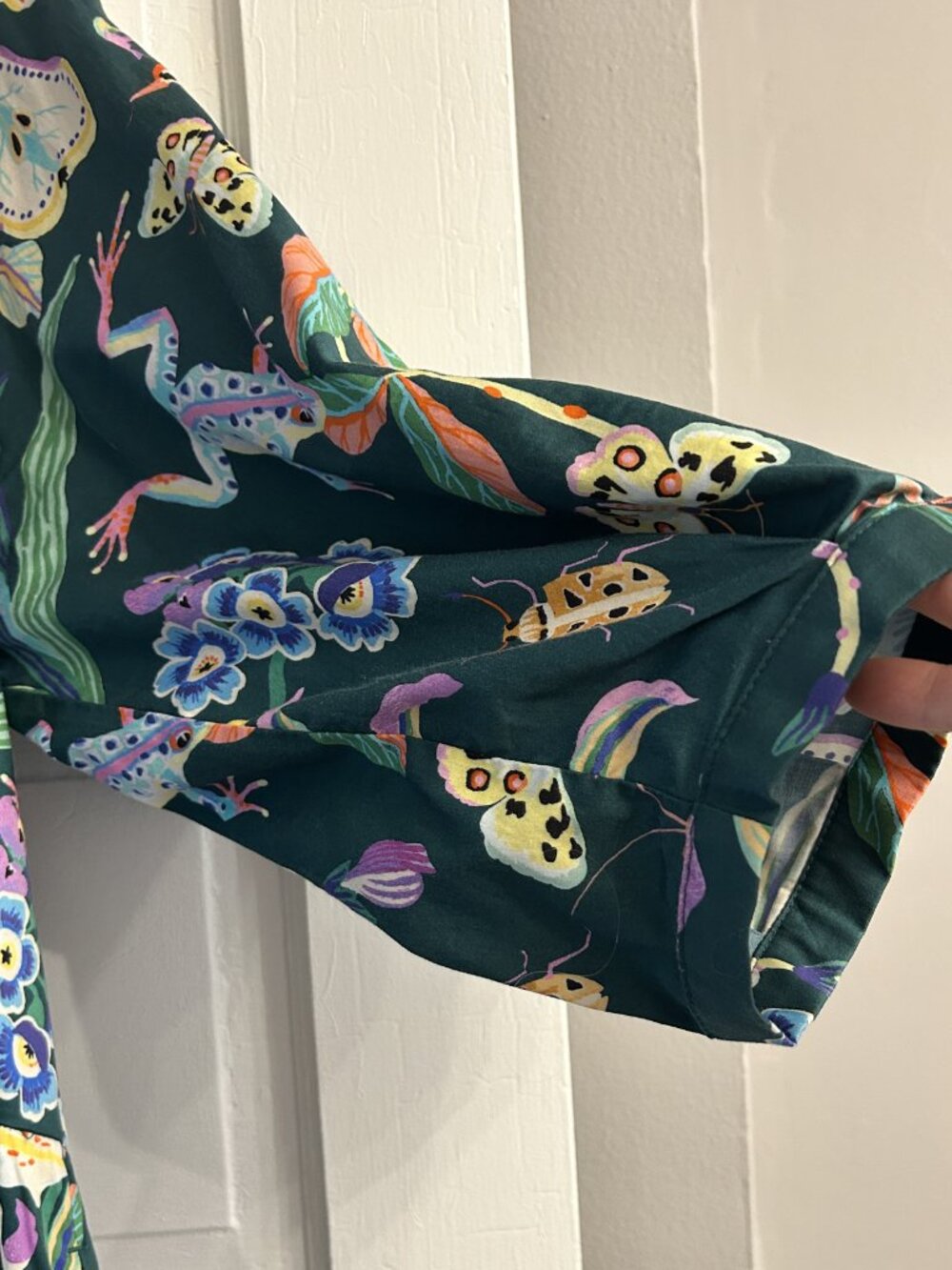 Gorman Ladybug & Friends Green Smock Dress AU 20 US 16 Plus Size Nature Print - Picture 3 of 7